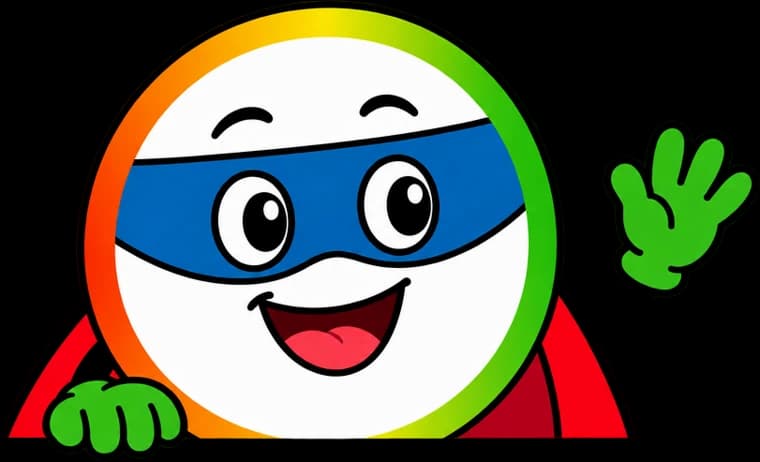Aeezinho, o mascote da AEE, espiando por trás da foto